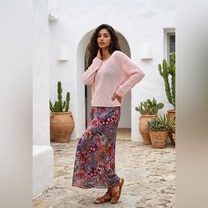 Elie Tahari Knit Peach Women's Sweater